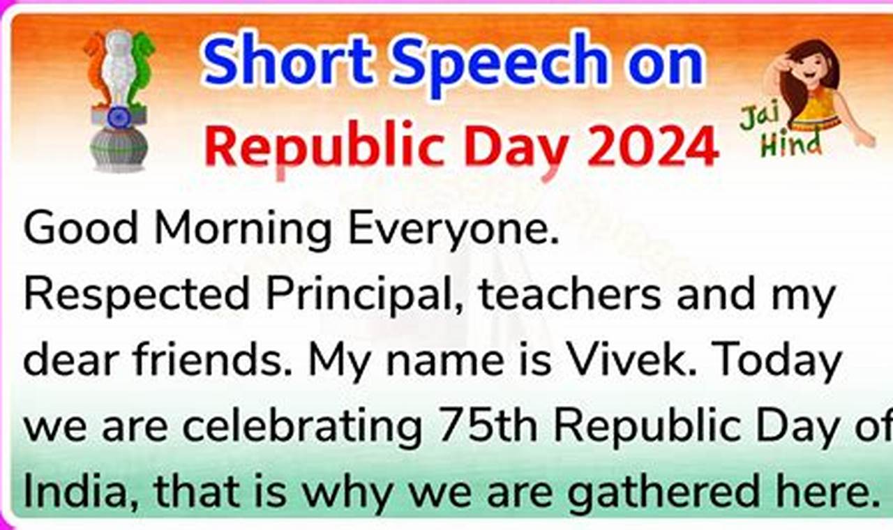 Republic Day Speech 2024 In English