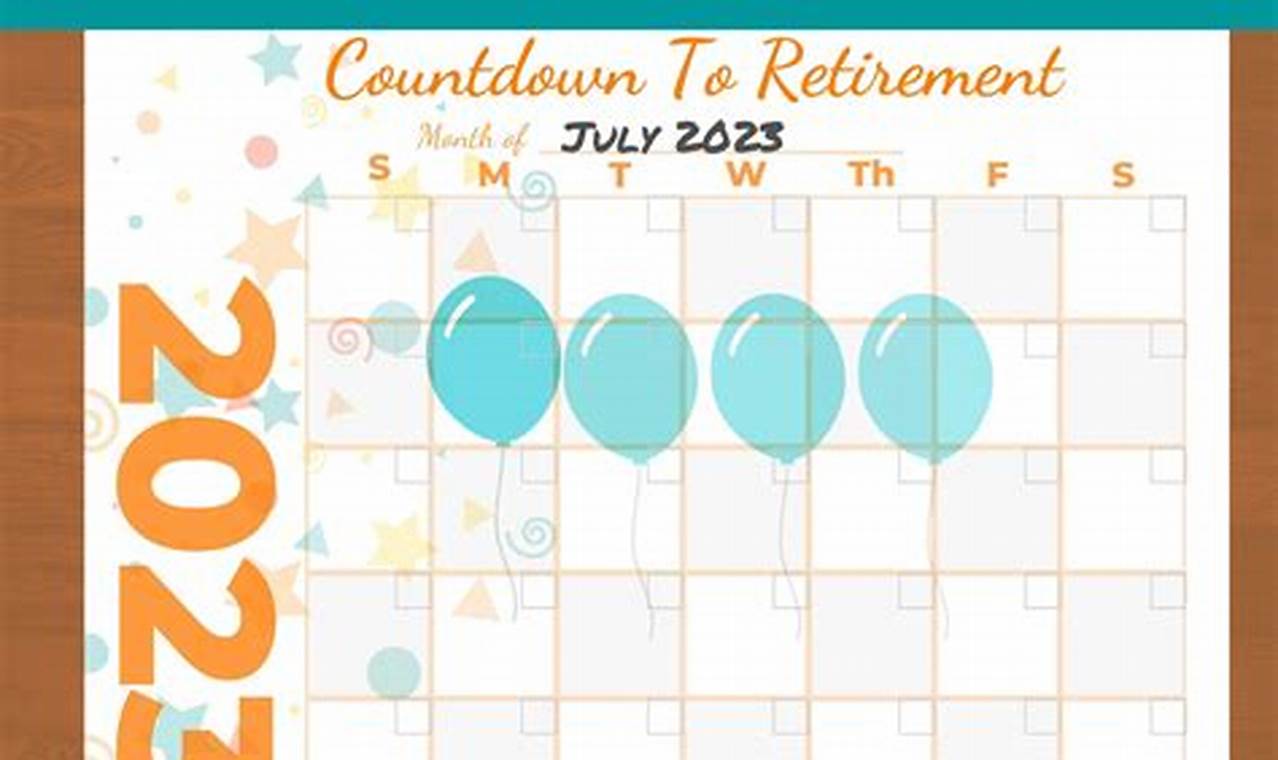 Retirement Count Down Calendar