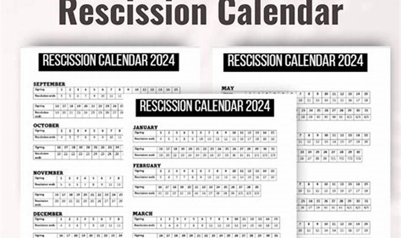 Right Of Rescission Calendar 2024