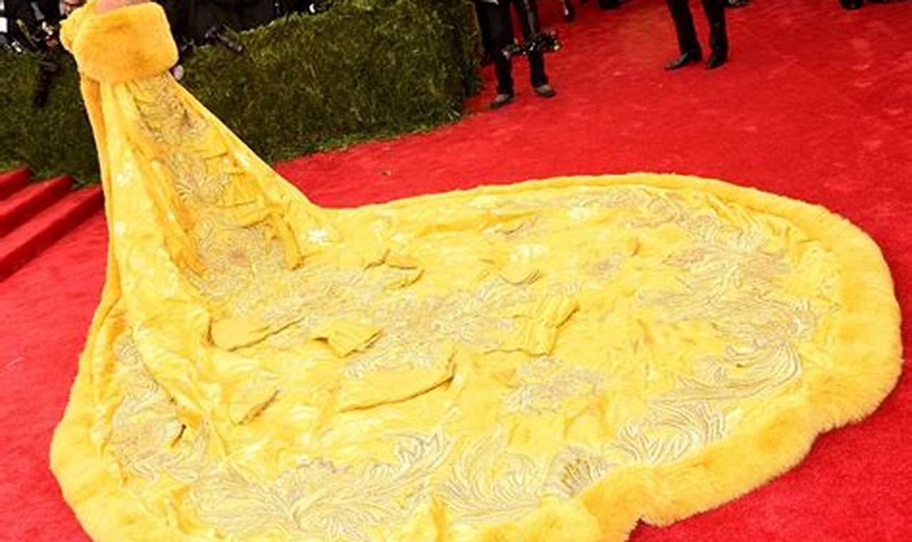 Rihanna Yellow Dress Met Gala 2024