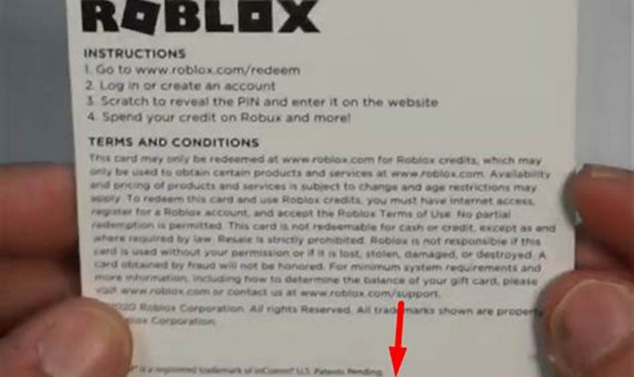 Roblox Card Redeem Codes 2024