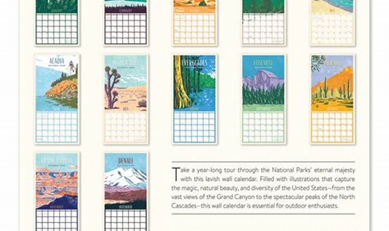 Rocky Mountain National Park Calendar 2024