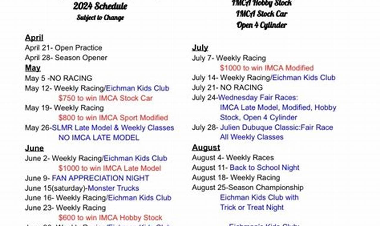 Rome Speedway Schedule 2024 Calendar