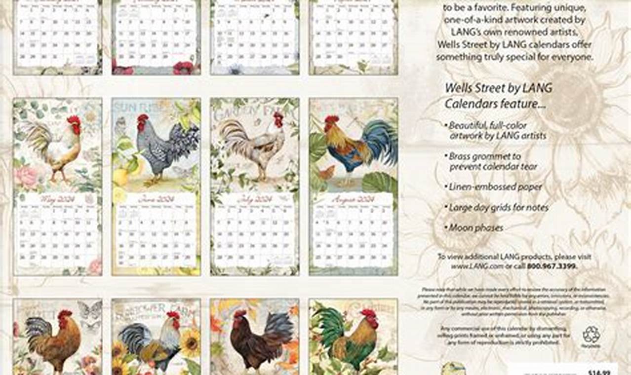 Rooster Calendar 2024 Calendar Week
