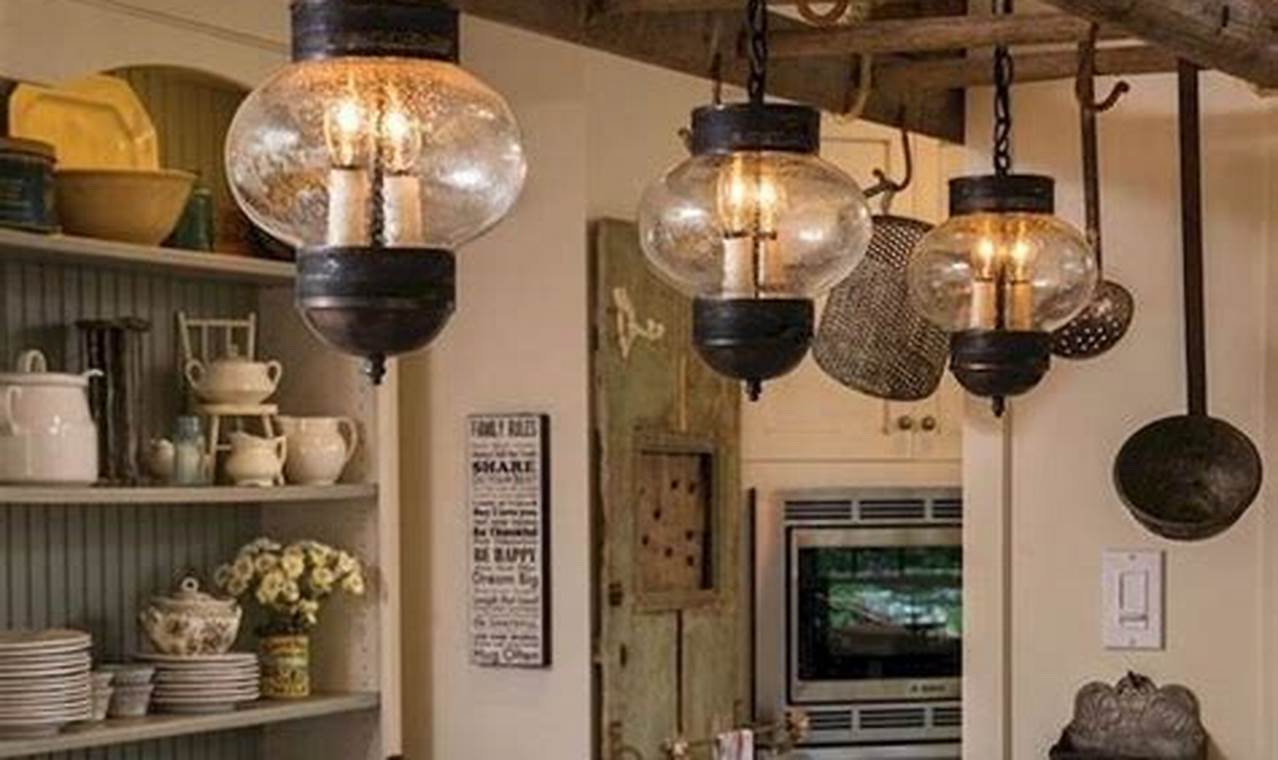 Rustic Kitchen Lighting