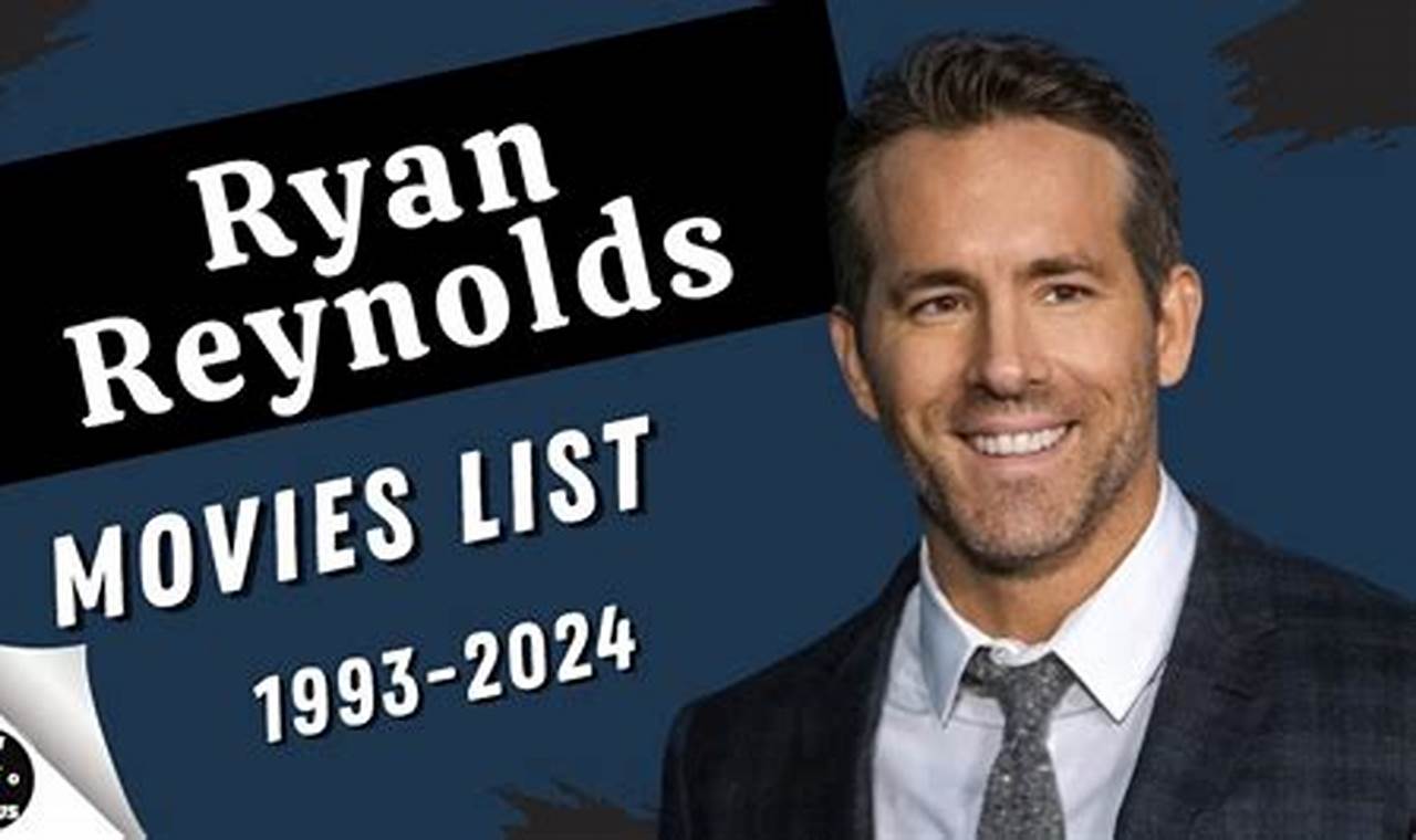 Ryan Reynolds Movies 2024 List