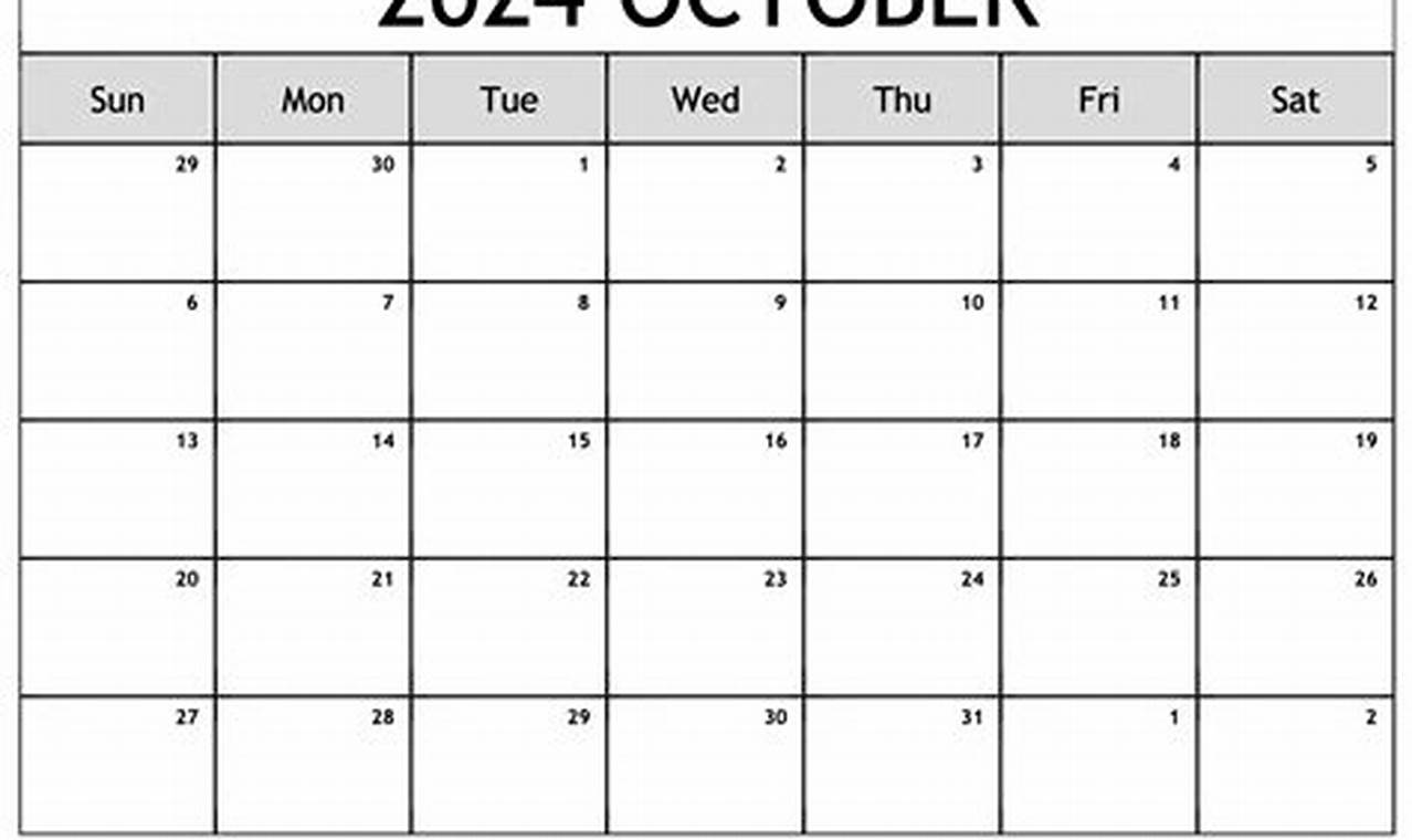 Salem Calendar October 2024