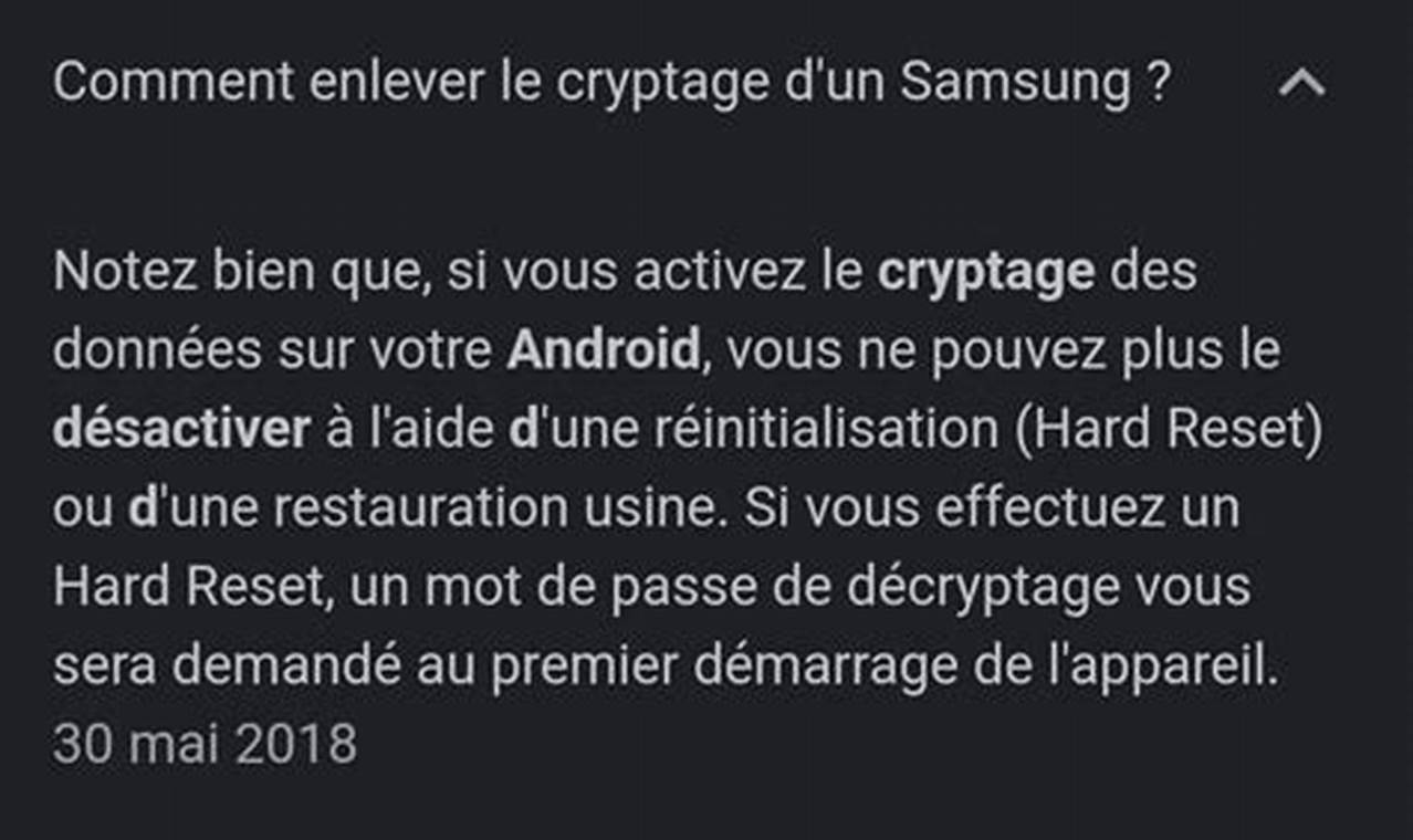 Samsung Votre Téléphone Est Crypté Par Mesure De Sécurité