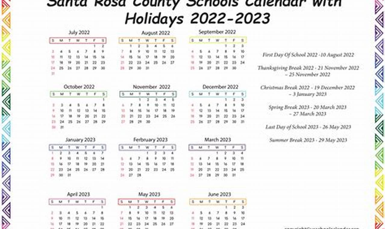Santa Rosa City Schools Calendar 2024-2024