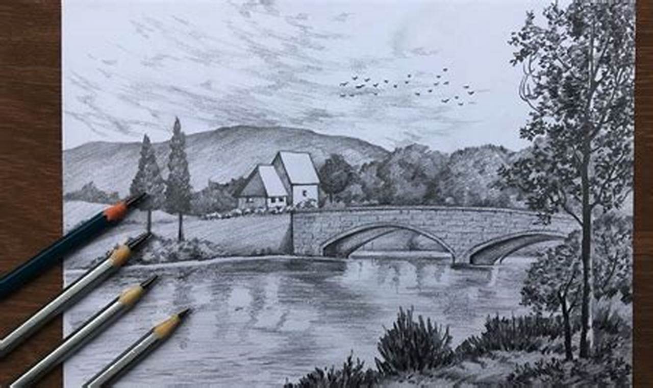 Scenery Drawing Pencil Sketch: A Beginner's Guide to Capturing Nature's Beauty