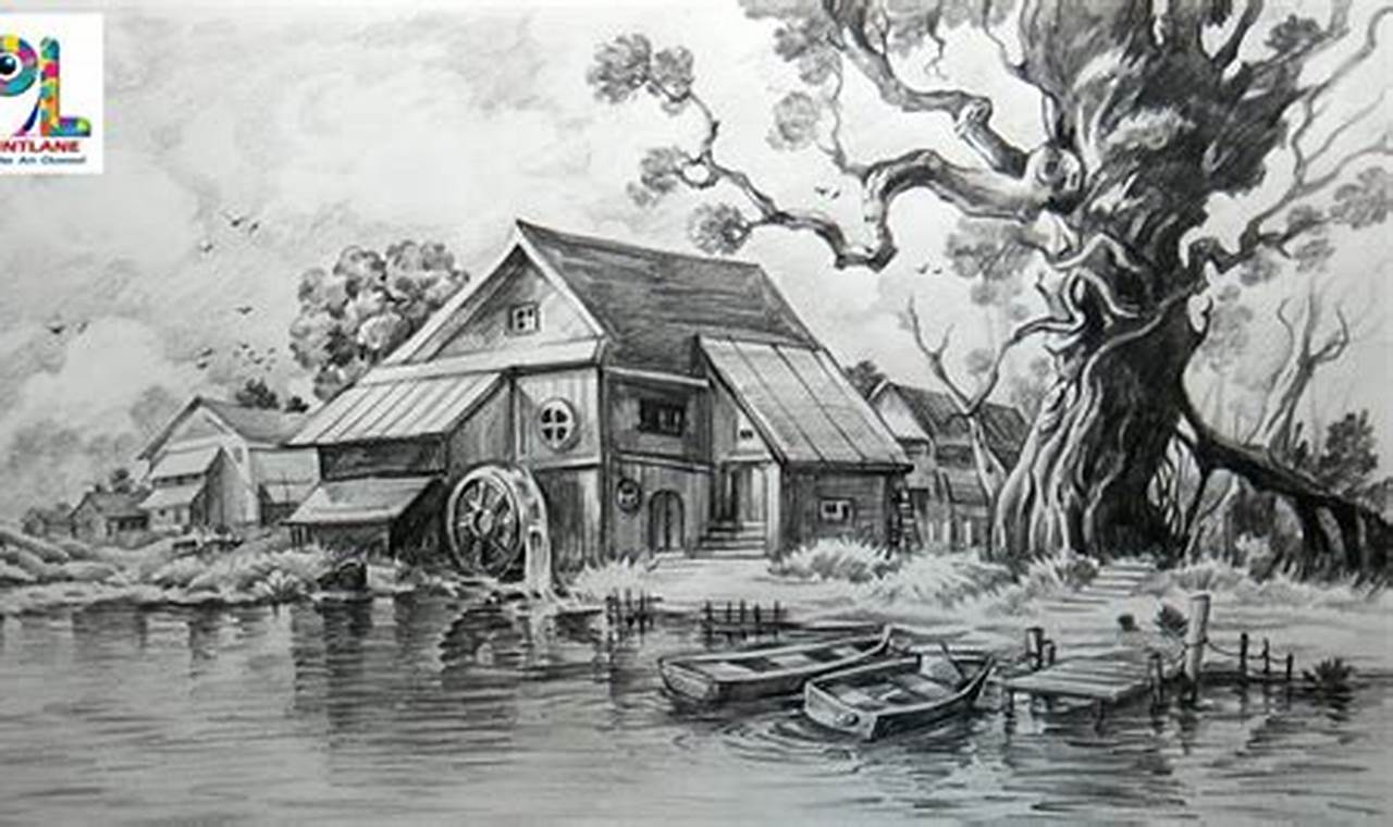 Scenery with Pencil