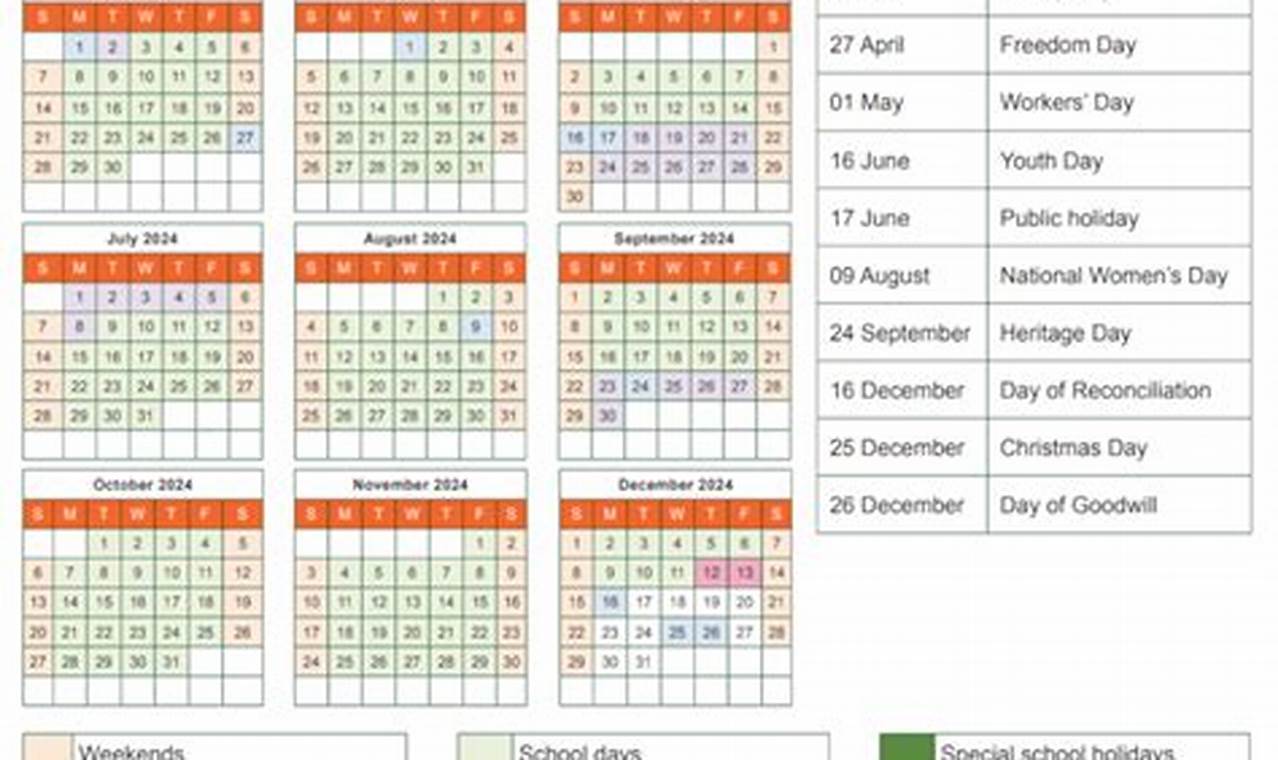 School Calendar 2024 Northern Cape