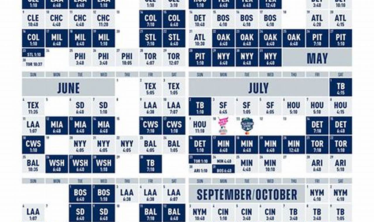 Seattle Mariners 2024 Schedule Printable