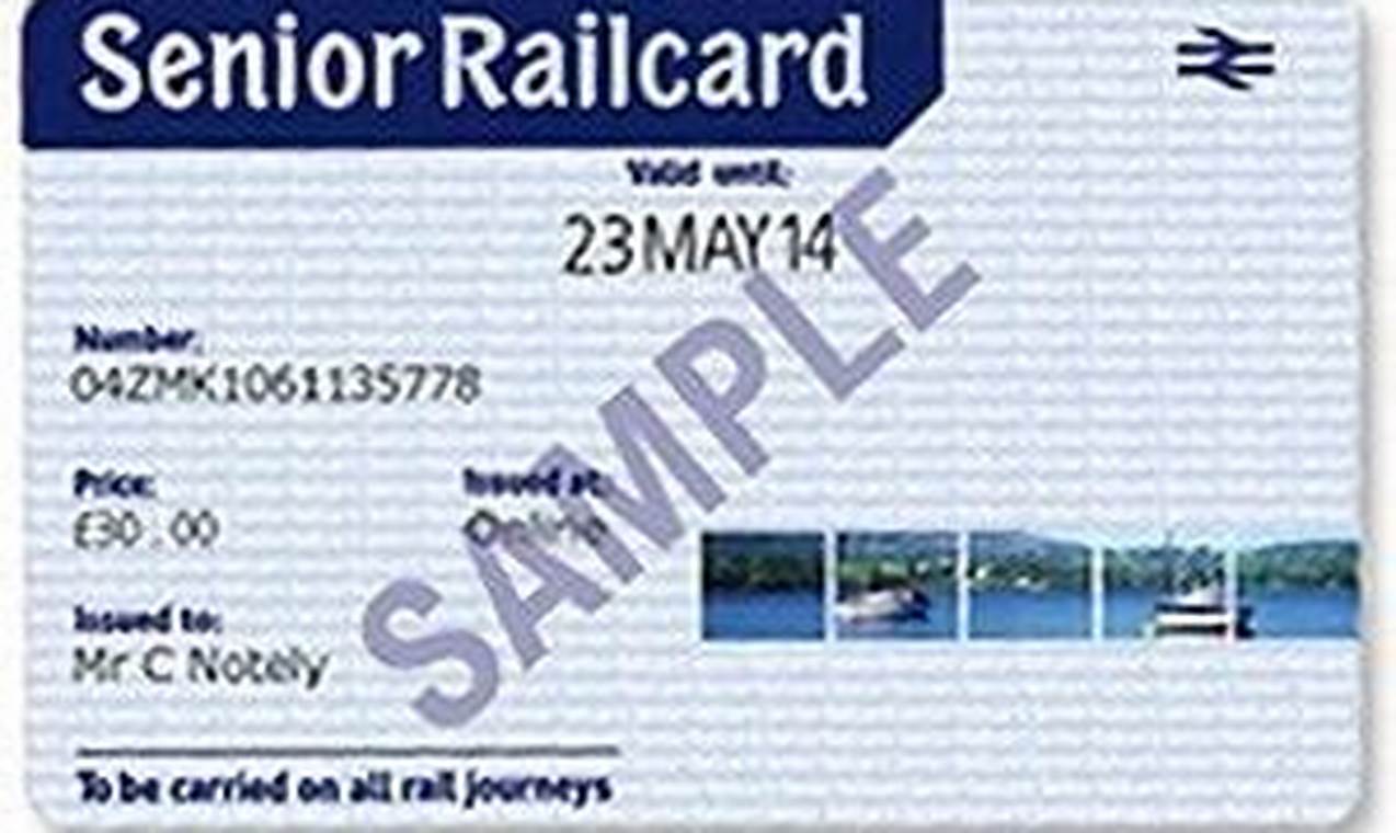 Senior Railcard Promotional Code 2024