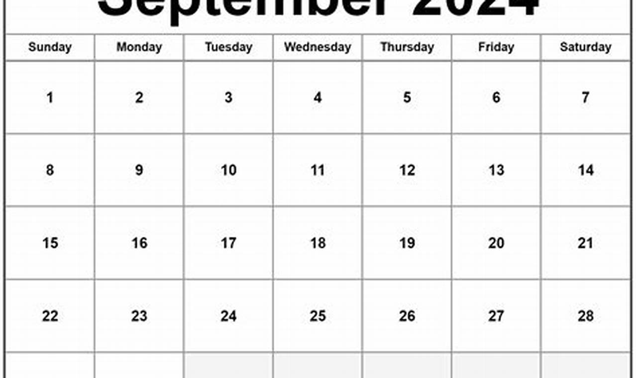 Sept 2024 Calendar Pdf