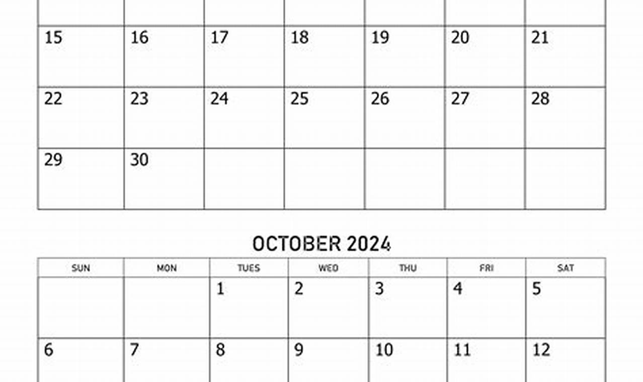 Sept Oct 2024 Calendar