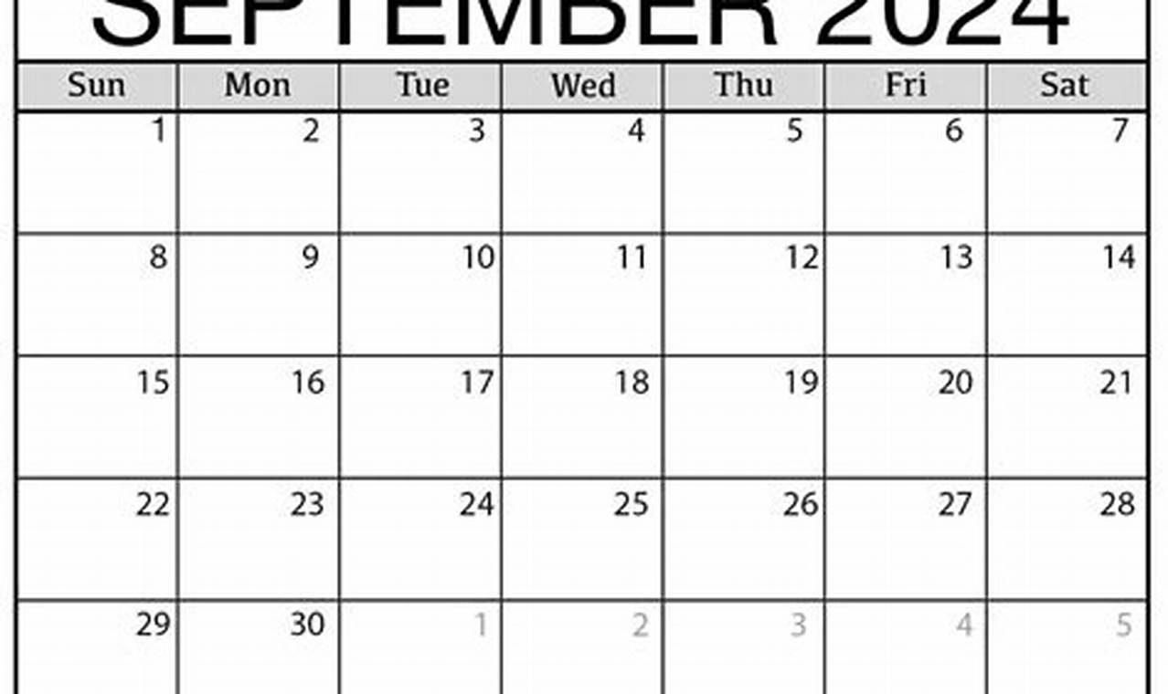 September 2024 Printable Calendar Free Full Page Templates