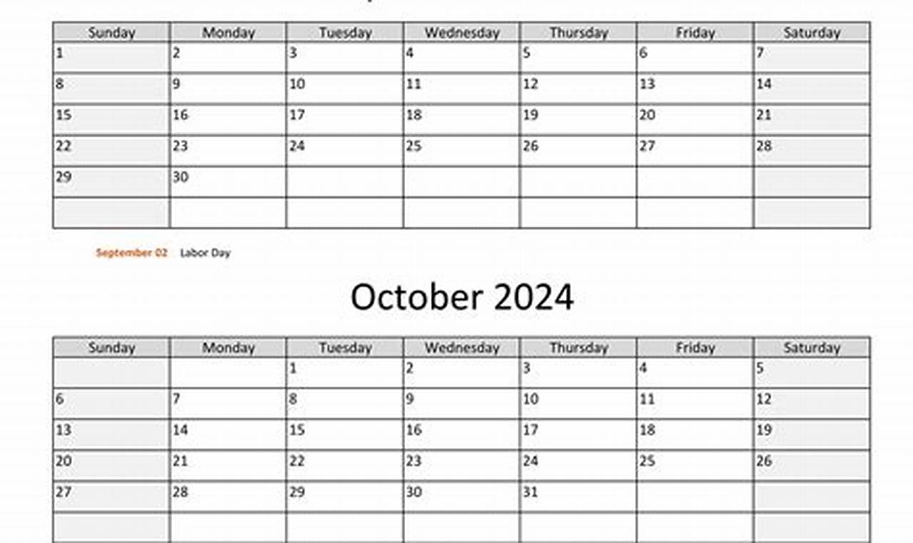 September October 2024