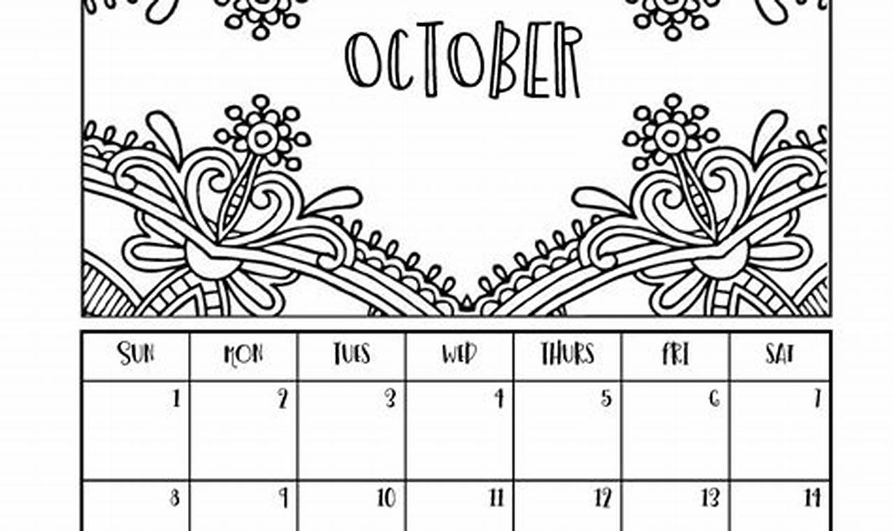 September October November 2024 Calendar Printable Coloring Worksheets
