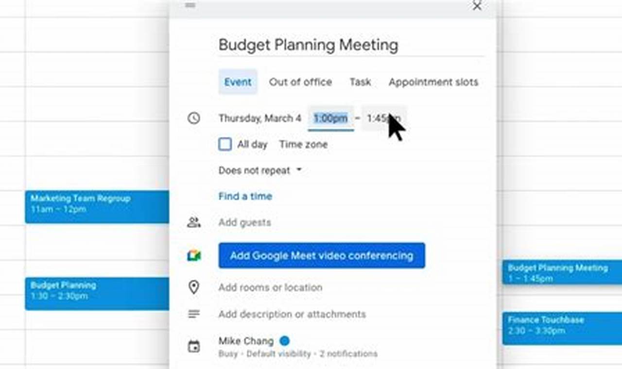 Set Up A Meeting In Google Calendar