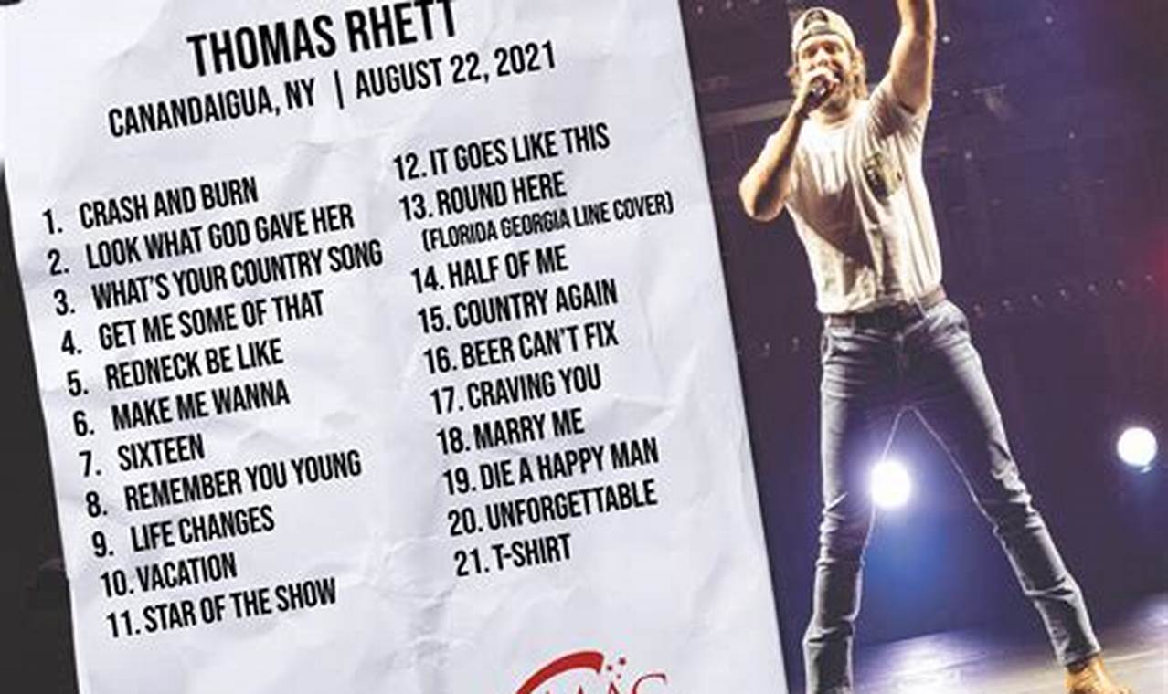 Setlist For Thomas Rhett 2024
