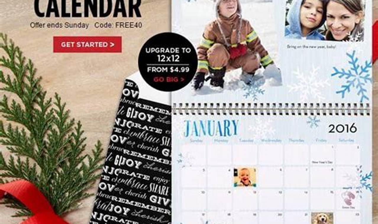 Shutterfly Free Calendar 2024