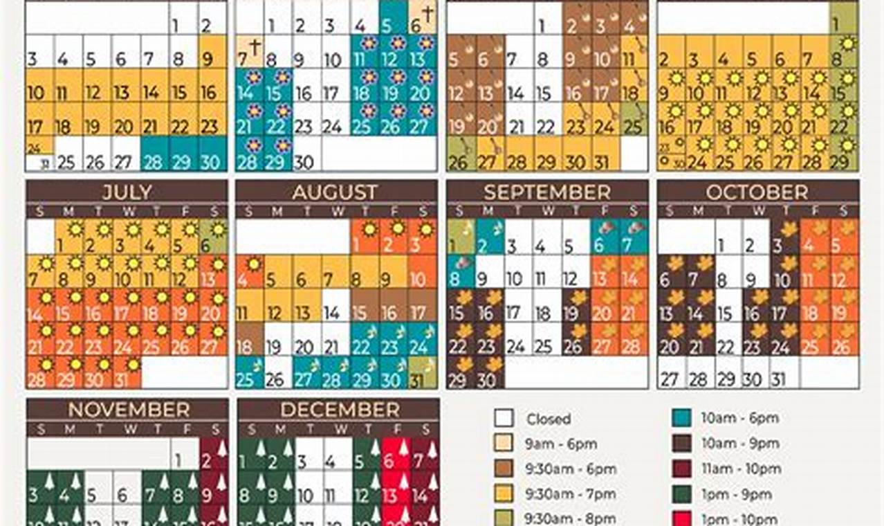 Silver Dollar City Calendar For Nov 2024