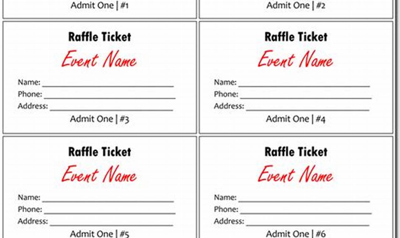 Simple Raffle Ticket Template: A Guide to Creating a Winning Design