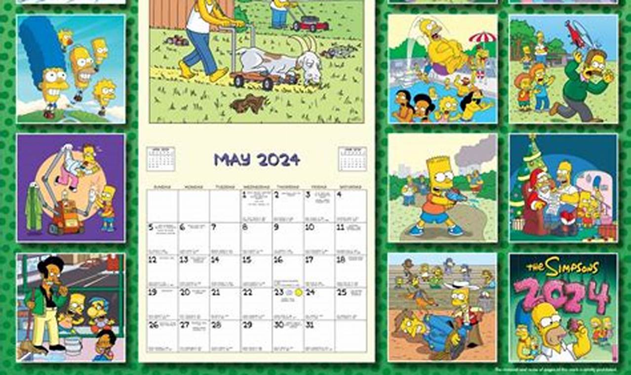 Simpsons Wall Calendar 2024