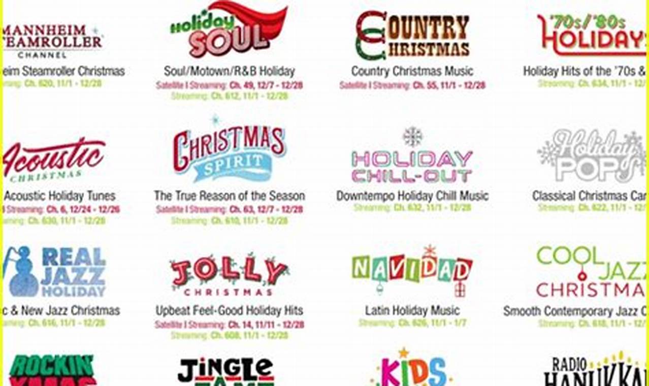 Siriusxm Christmas Channels 2024 Schedule Free