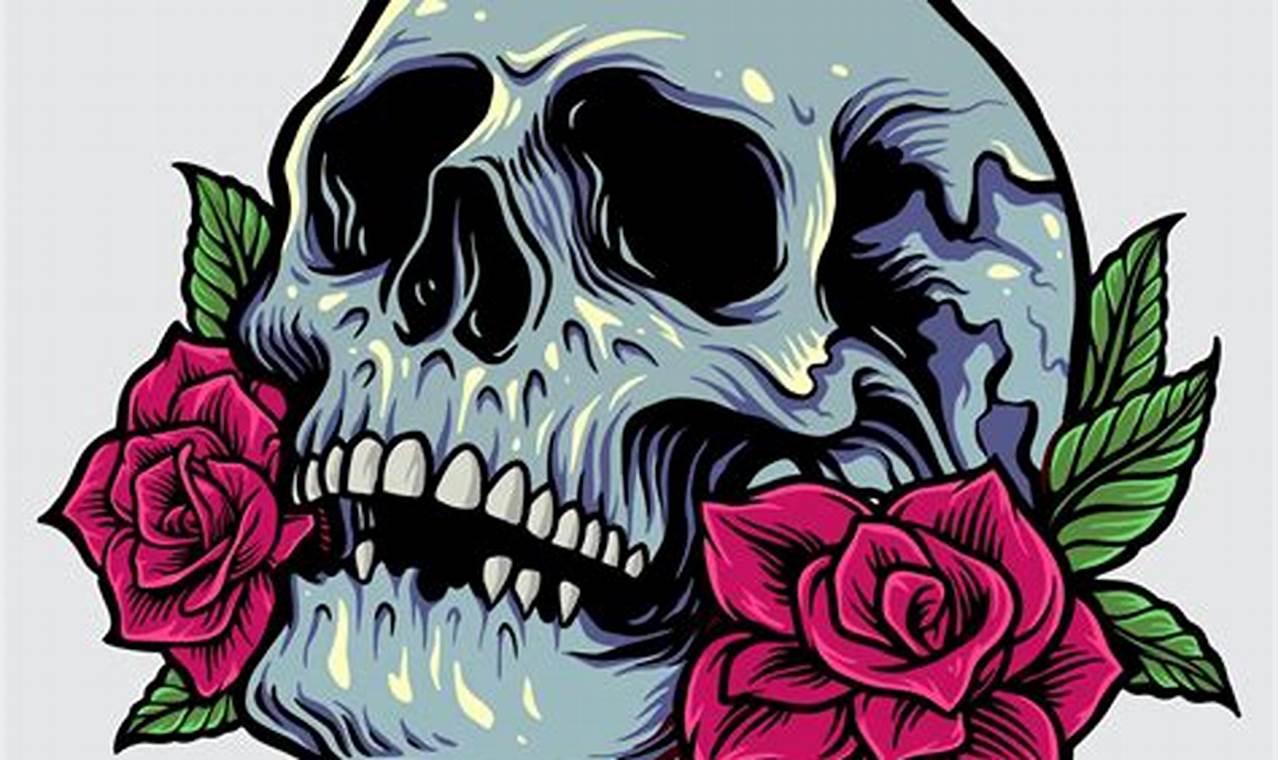 Skull And Roses Picture