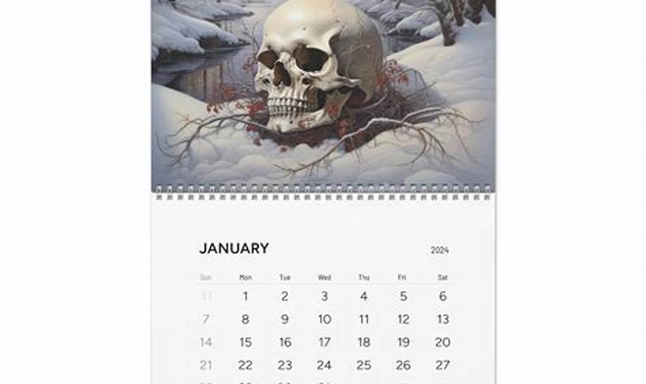 Skull Calendar 2024