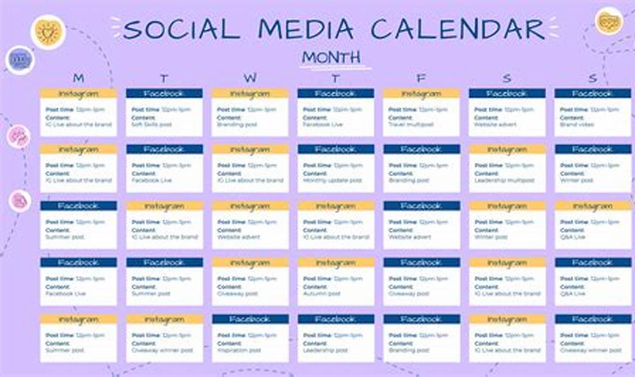 Social Media Calendar 2024