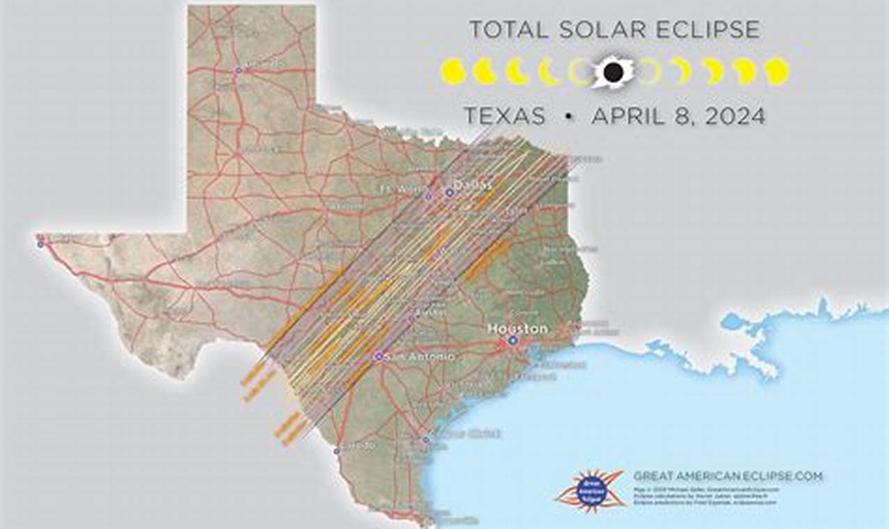 Solar Eclipse 2024 Texas Path Map