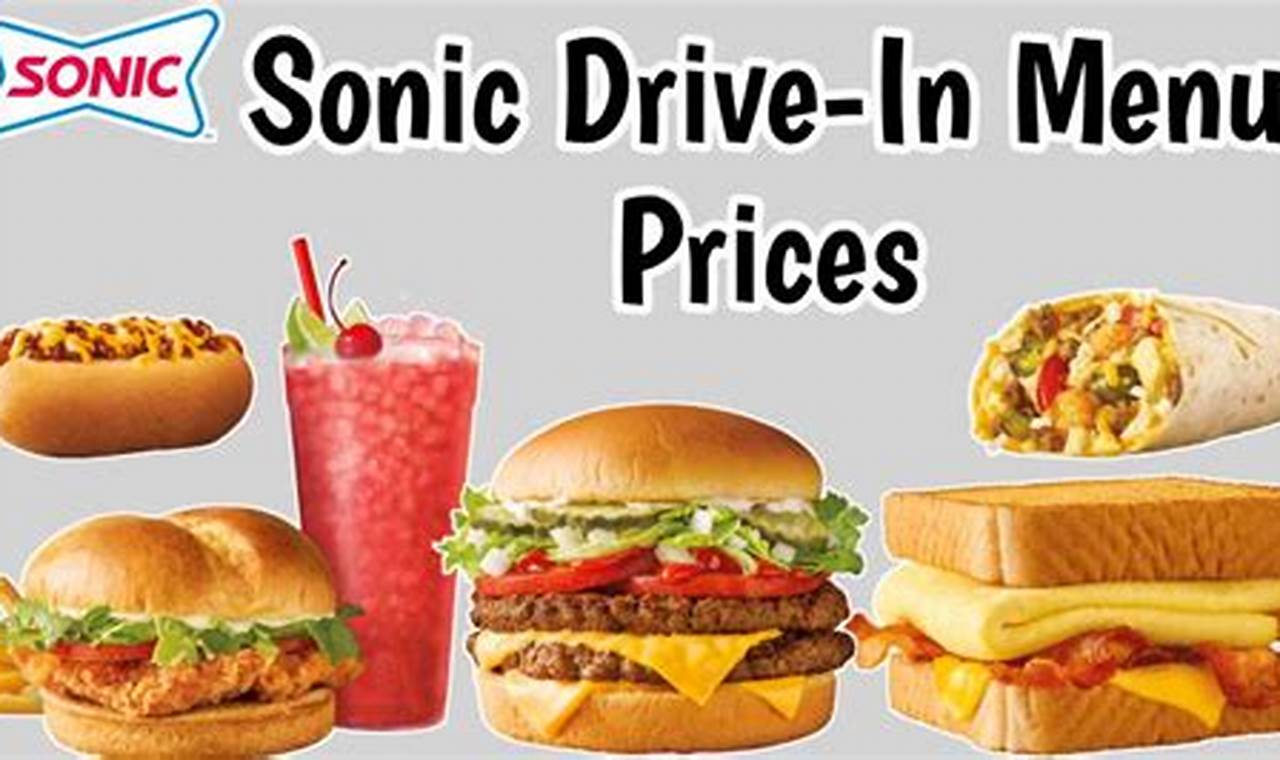 Sonic Menu With Prices 2024