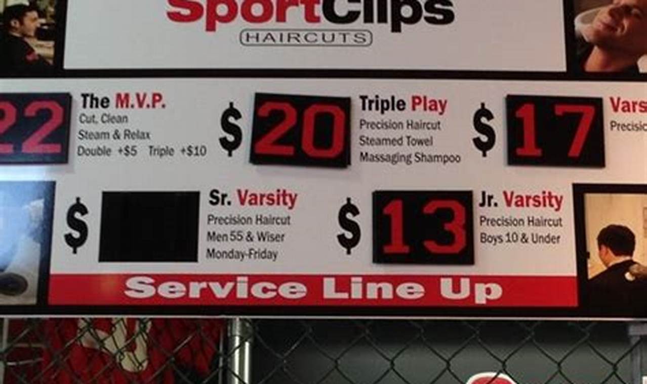 Sports Clips Prices 2024
