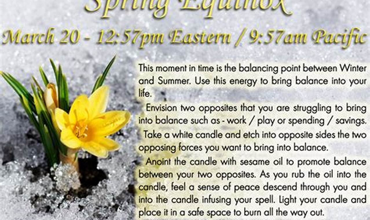 Spring Equinox 2024 Spiritual Meaning