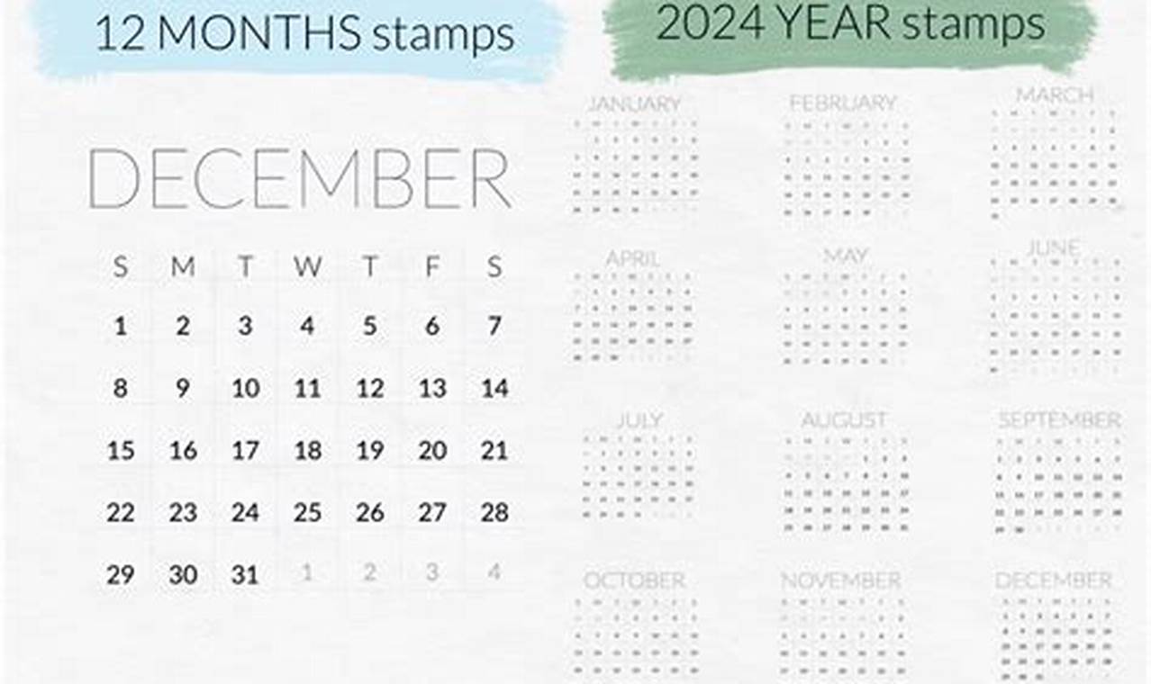 Stamp Calendar 2024
