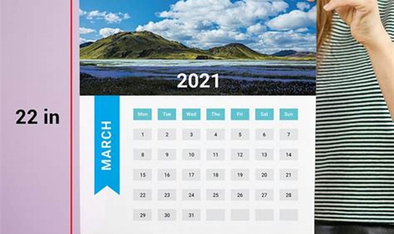 Standard Wall Calendar Size In Inches