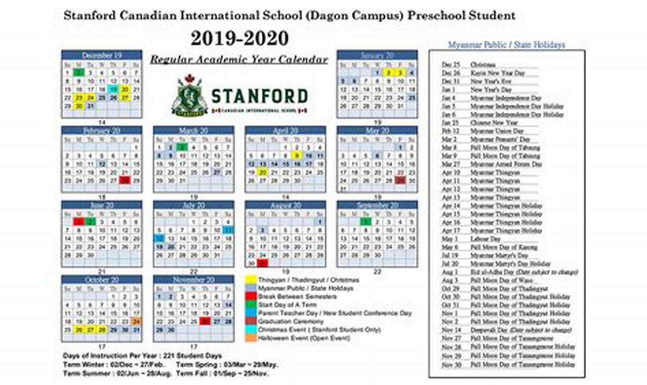 Stanford Academic Calendar 2024 23 Application Format