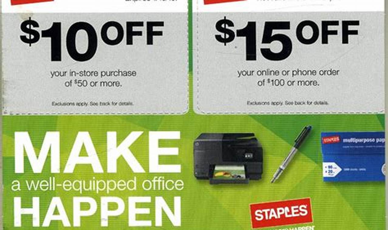 Staples Coupons 2024
