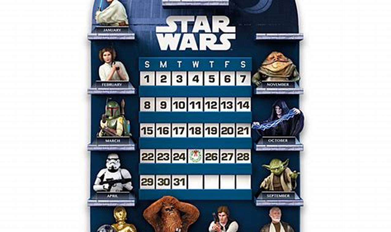 Star Wars Perpetual Calendar Collection With Display