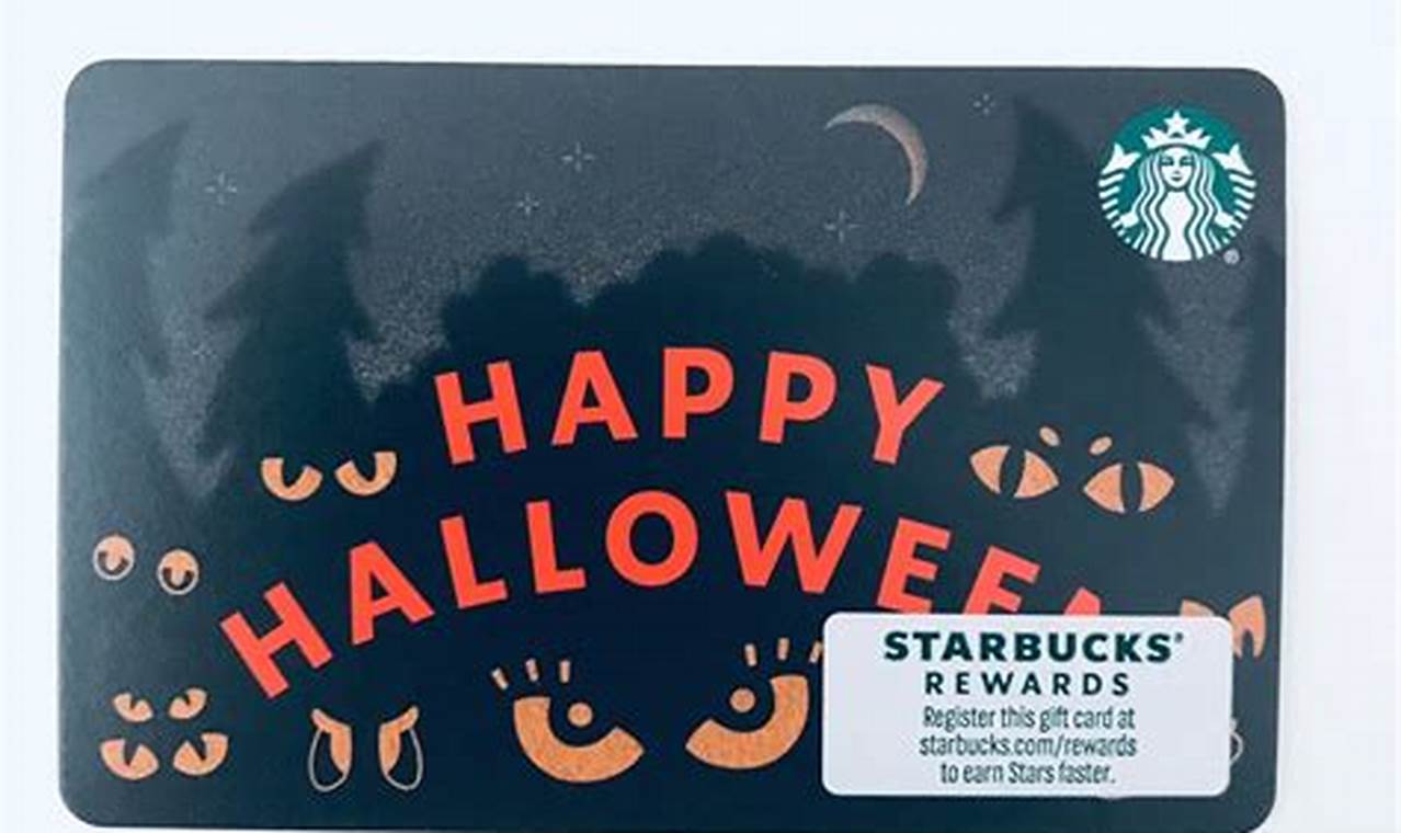 Starbucks Halloween Gift Card 2024