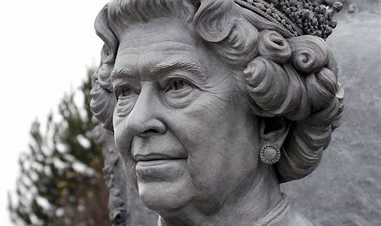 Statue Of Queen Elizabeth Ii In London