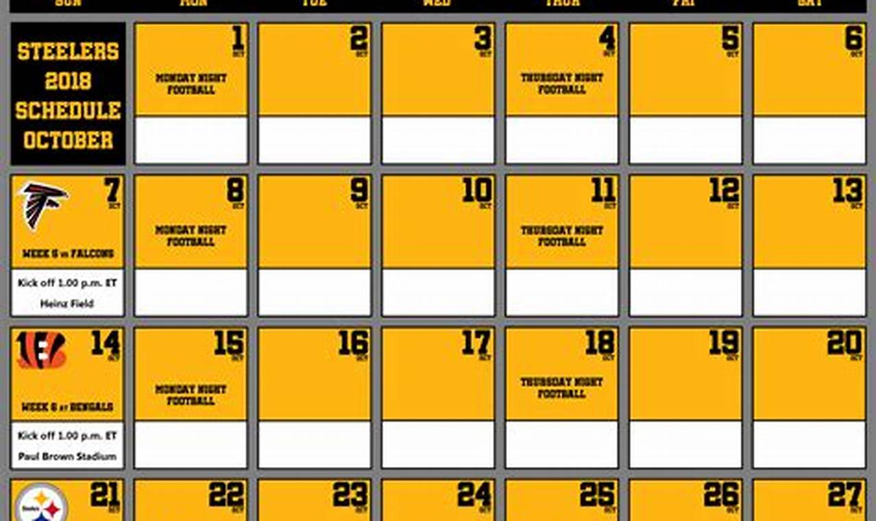 Steelers Schedule Apple Calendar