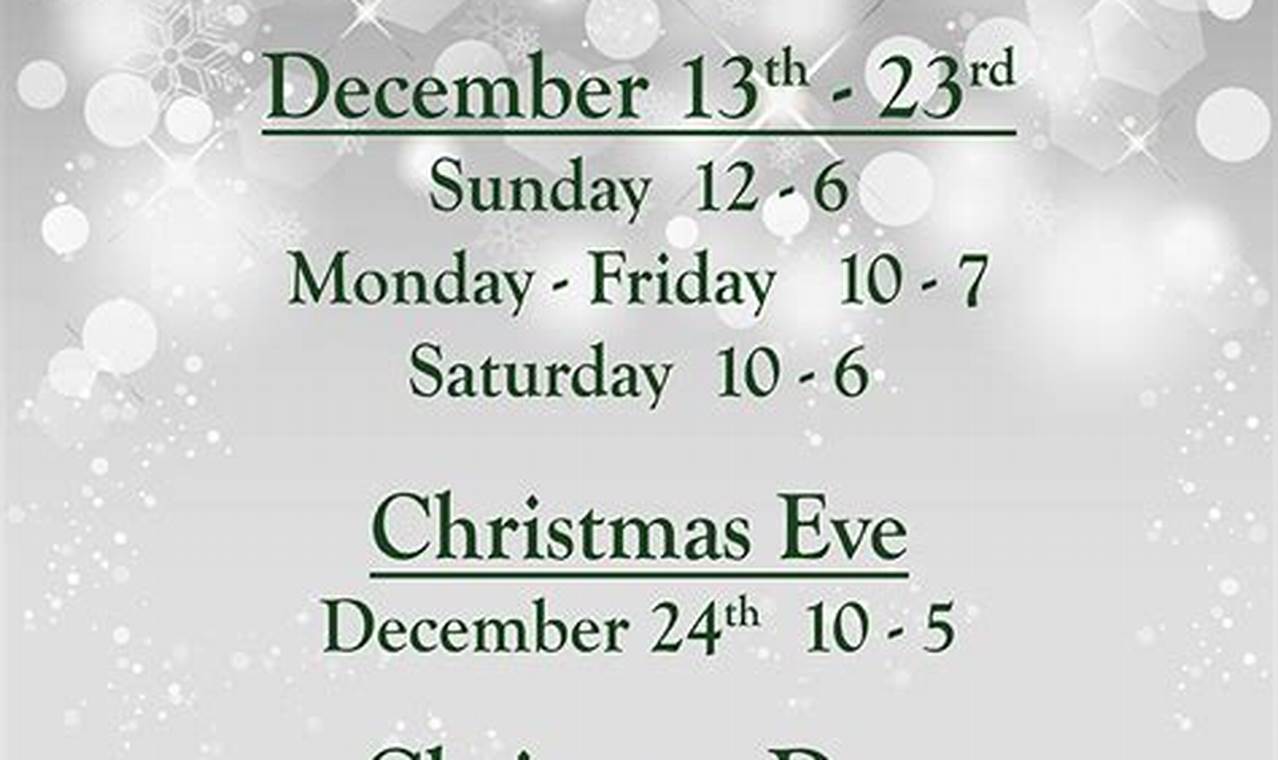 Store Christmas Eve Hours 2024