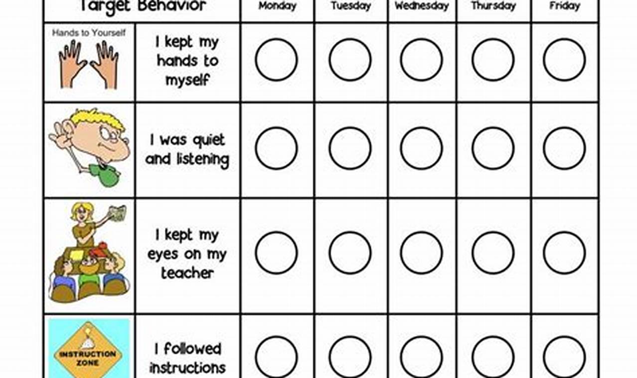 Student Behavior Calendar