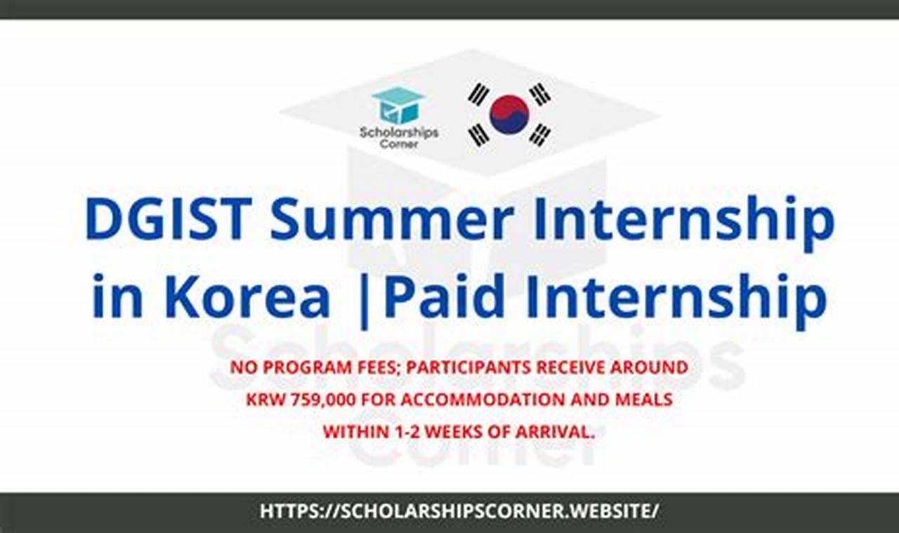 Summer Internship In South Korea
