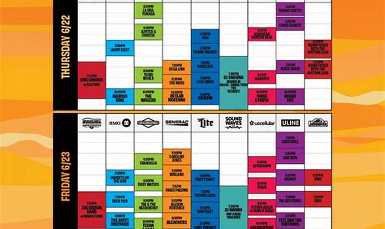 Summerfest 2024 Schedule By Day