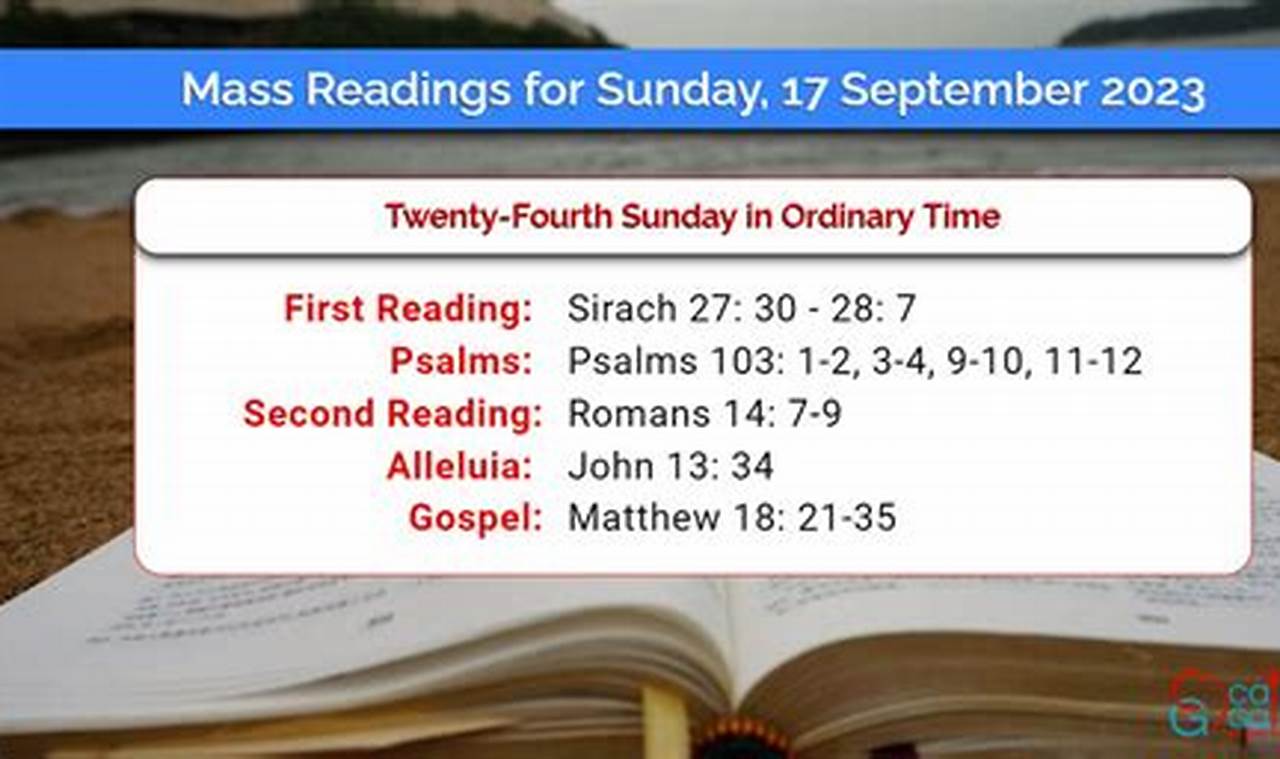 Sunday Readings September 17 2024